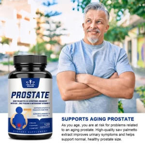 Prostate Saw Palmetto and Beta Sitosterol Supplement Men's Prostate Health Support Size Supports Urinary Relief Bladder Control - Image 5